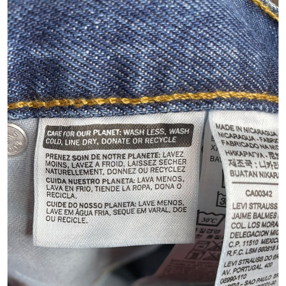 NWT Levis 505 Regular Fit Jeans Medium Blue 100% Cotton W30 L 34 - Picture 8 of 10